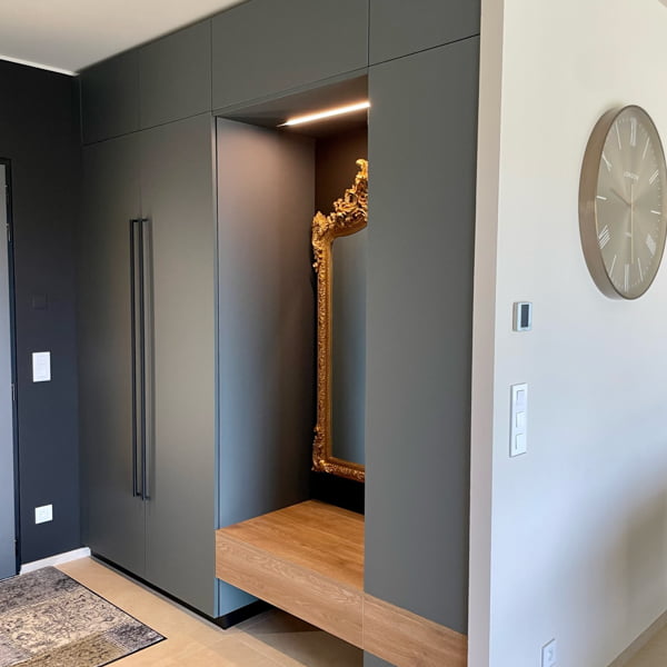 meubles entrée anthracites armony